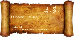 Lunova Zelma névjegykártya